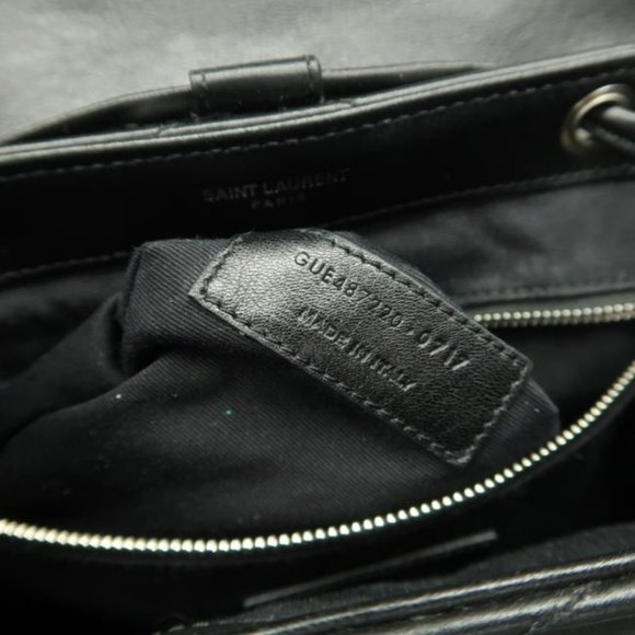 YSL Monogram Loulou Small Black Calfskin Leather Backpack main image 4